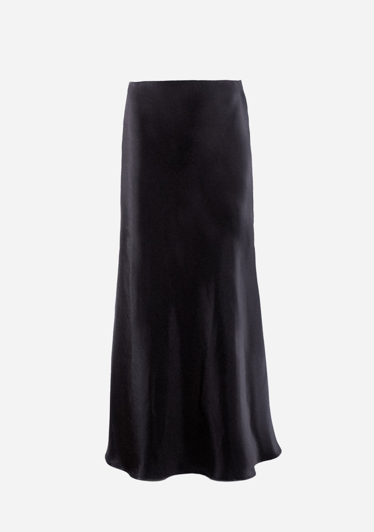 Satin Maxi Skirt Black