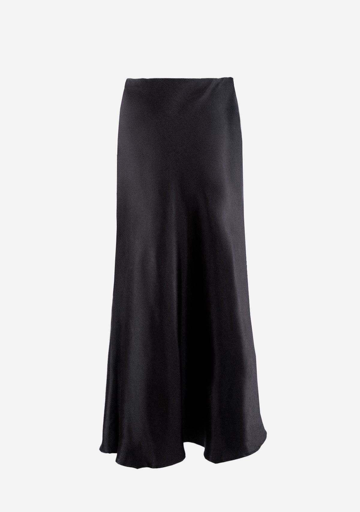 Satin Maxi Skirt Black