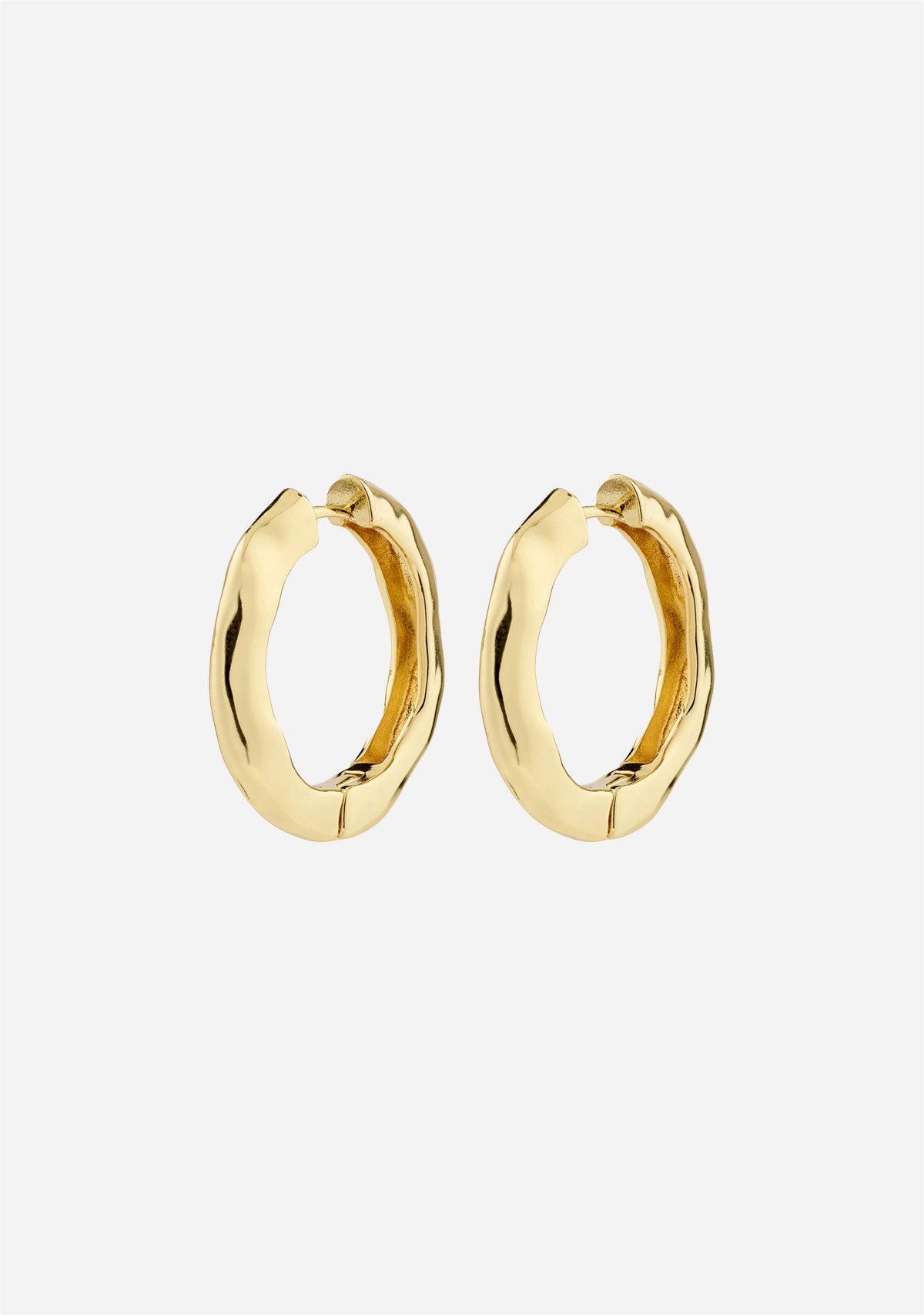 BELIEVE recycled hoop earrings gold-plated - Gold Plated