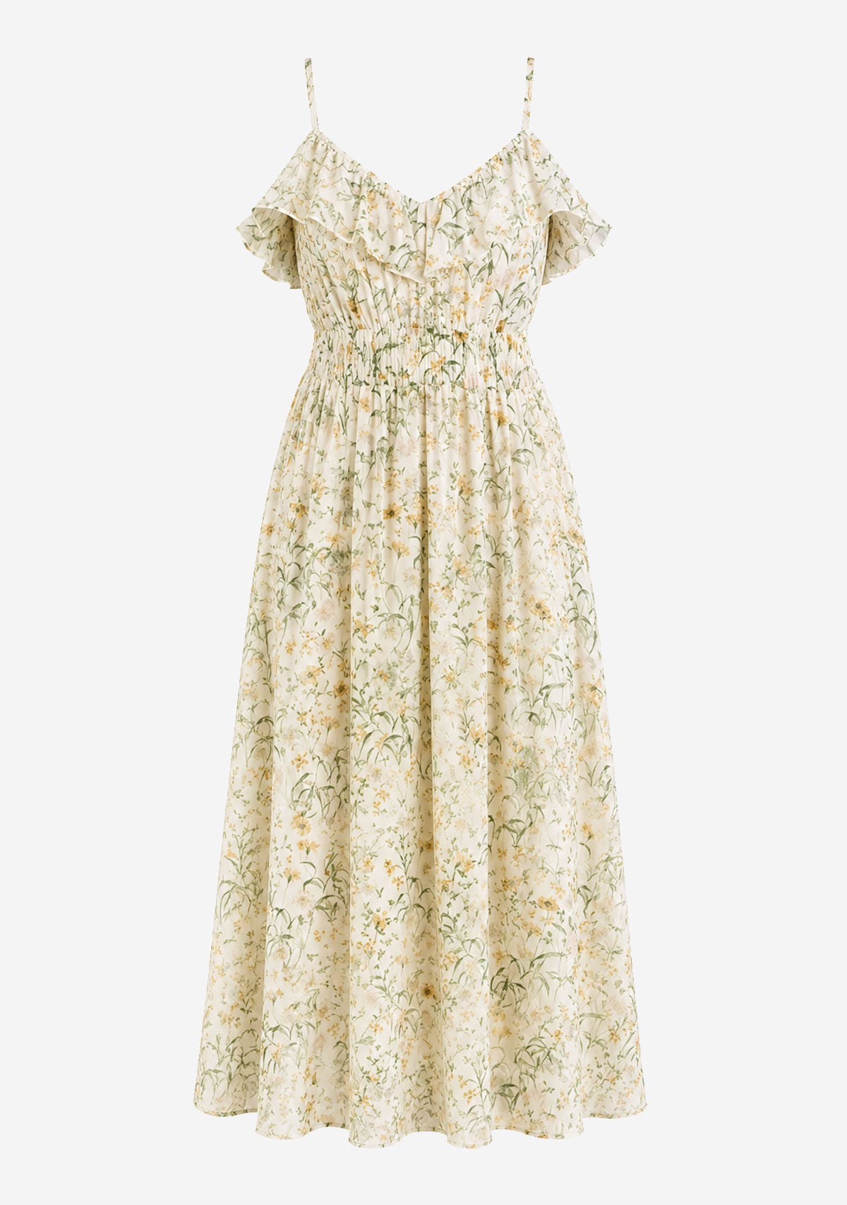Sereia Floral Dress Ivory Green