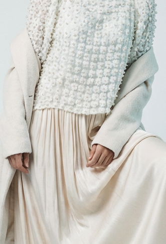 Blouse au crochet de perles