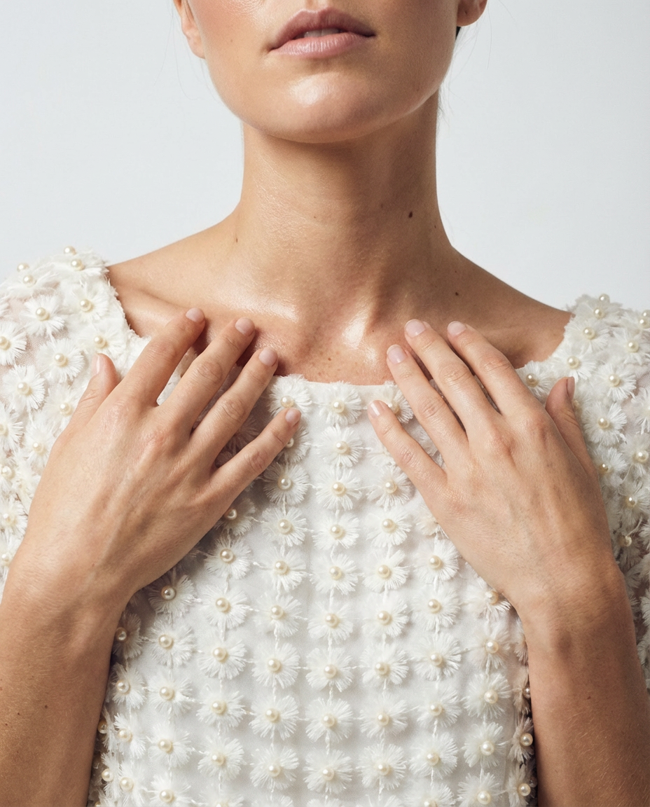 Blouse au crochet de perles