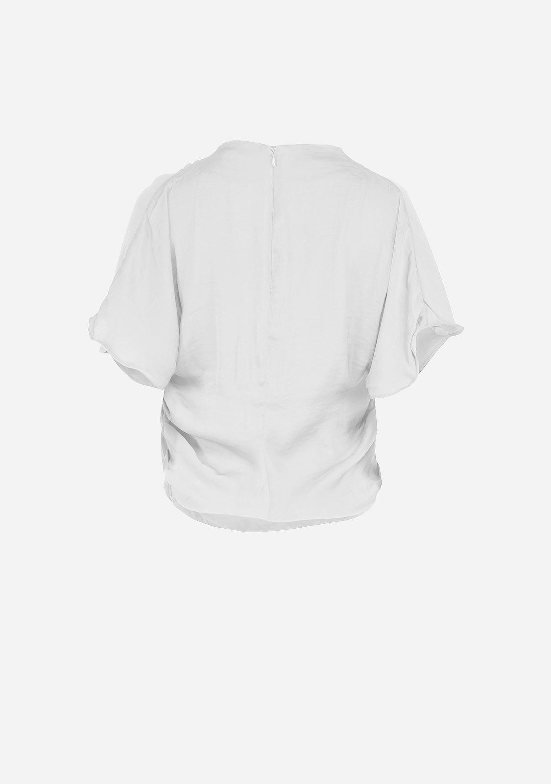 Drop Shoulder Blouse with Invisible Zipper