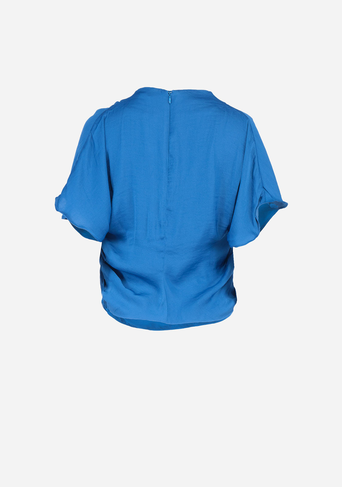 Drop Shoulder Blouse with Invisible Zipper