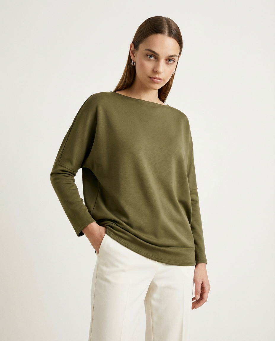 Boatneck Perfect Tunic Olive Charlotte Avery (Jolie Inc.)