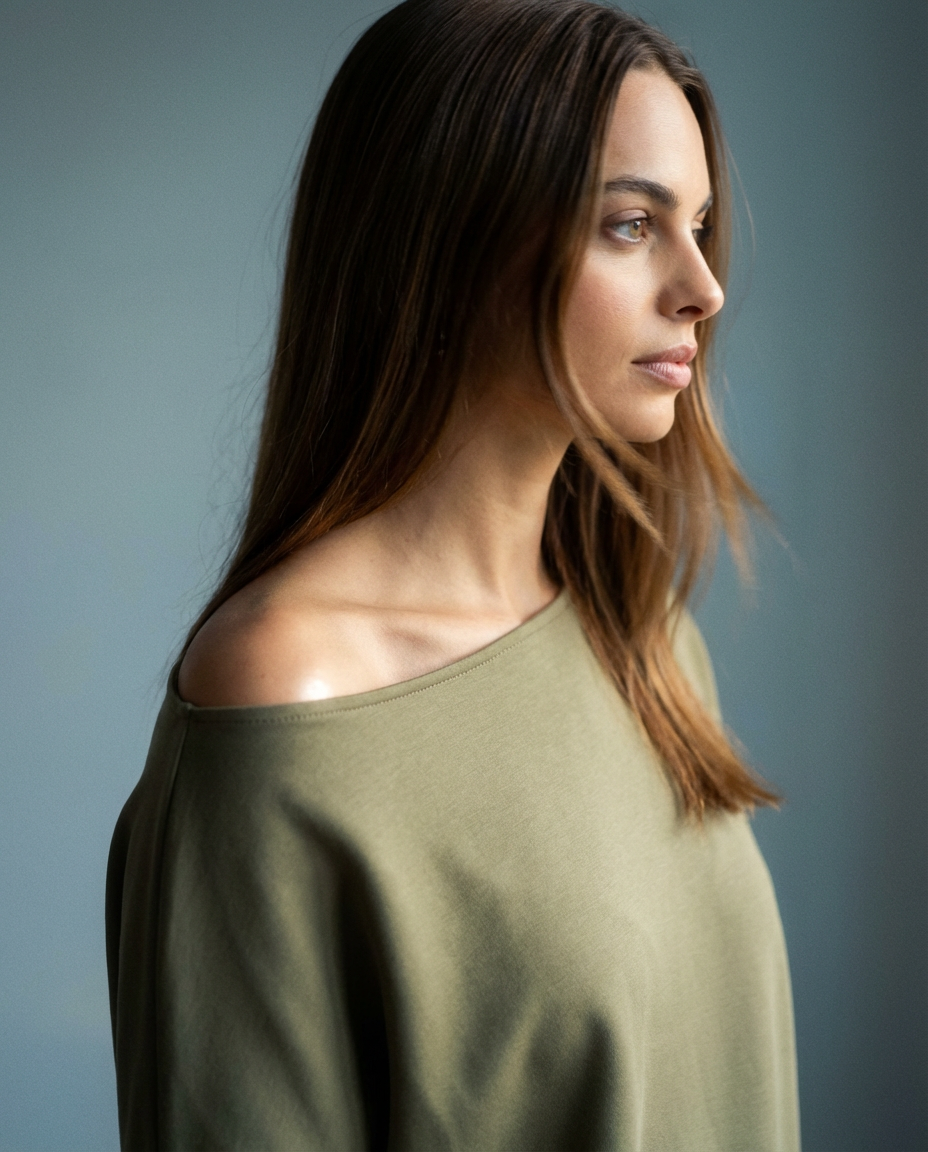 Boatneck Perfect Tunic Olive Charlotte Avery (Jolie Inc.)