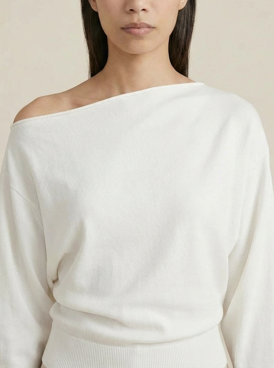 Boatneck Top White audrey