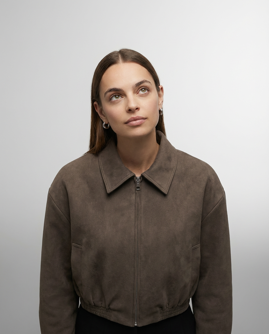 Zip-Up Bomber Jacket Olive/Green