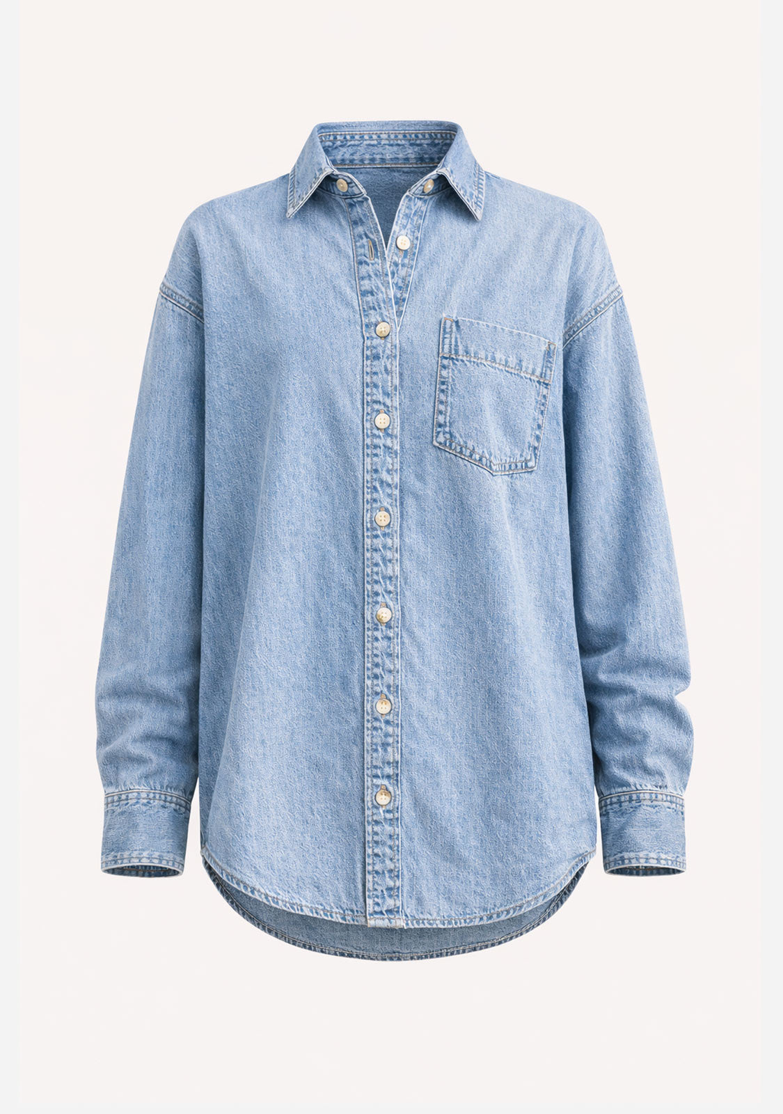 Chemise en denim bleu Brookings à boutons