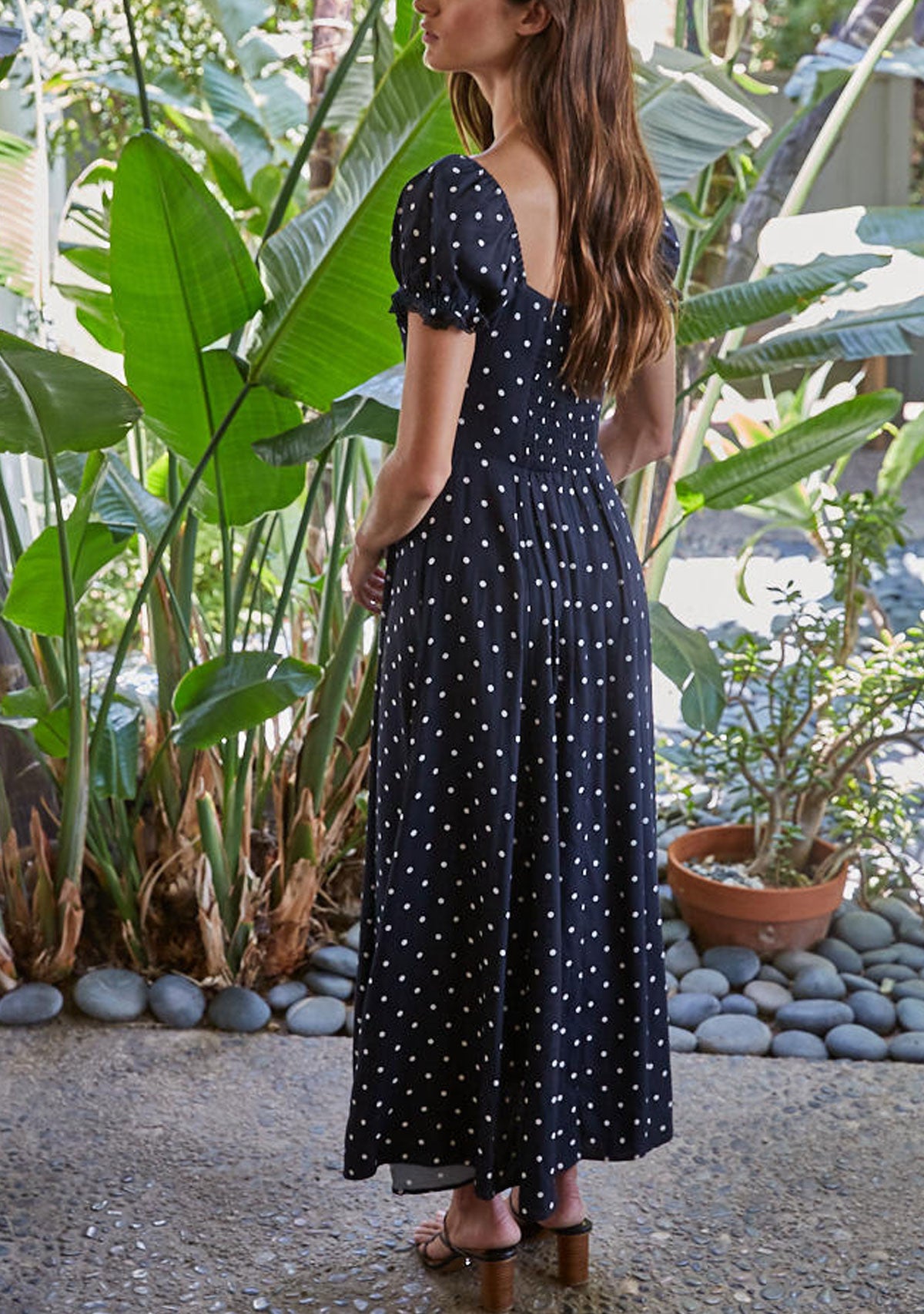 Pippa Dotted Dress Black