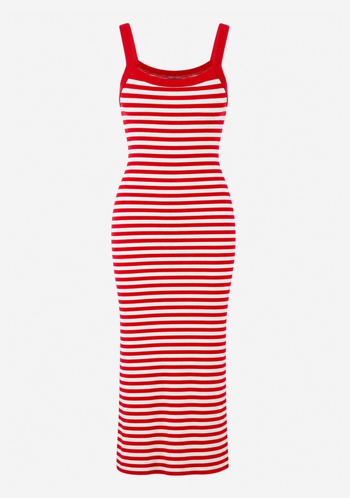 Rhode Striped Bodycon Dress Cream Red