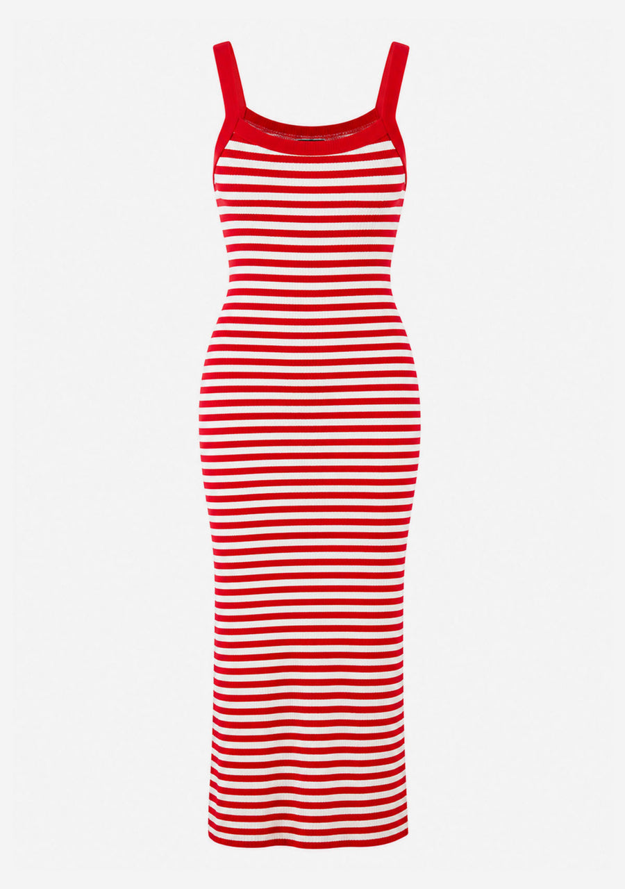 red white and blue striped bodycon dress Red and White Striped Bodycon Dress: Designer Mini Dress