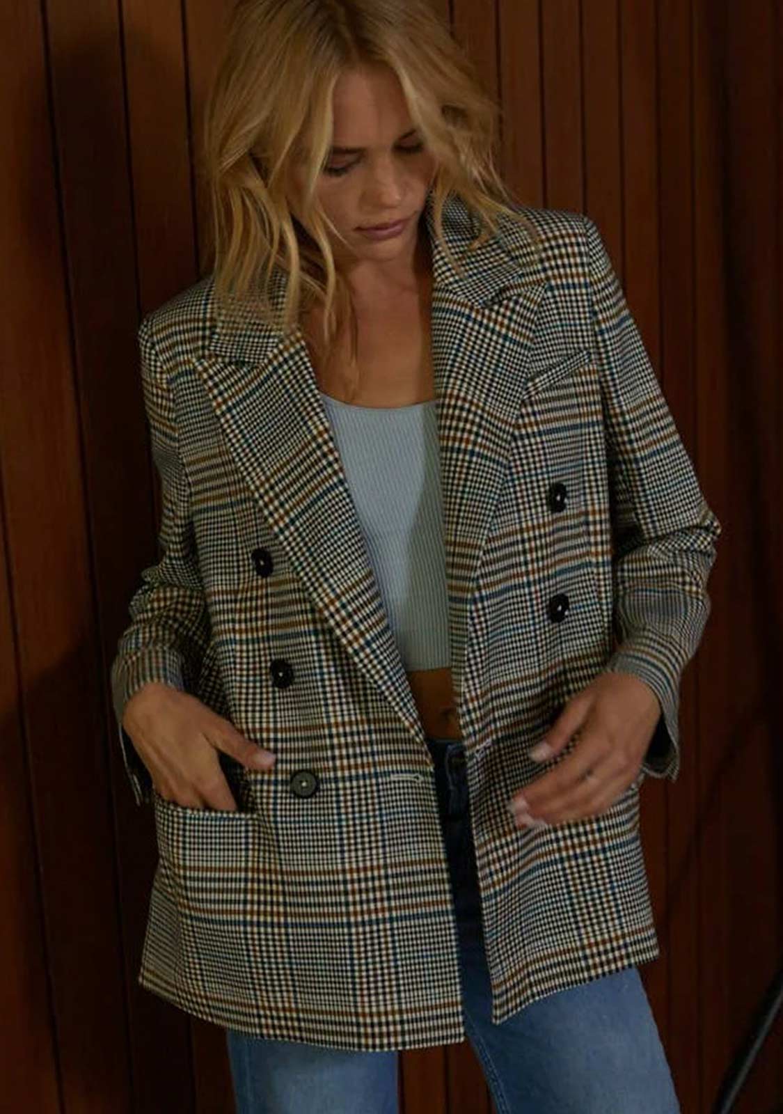 Oversized Plaid Blazer