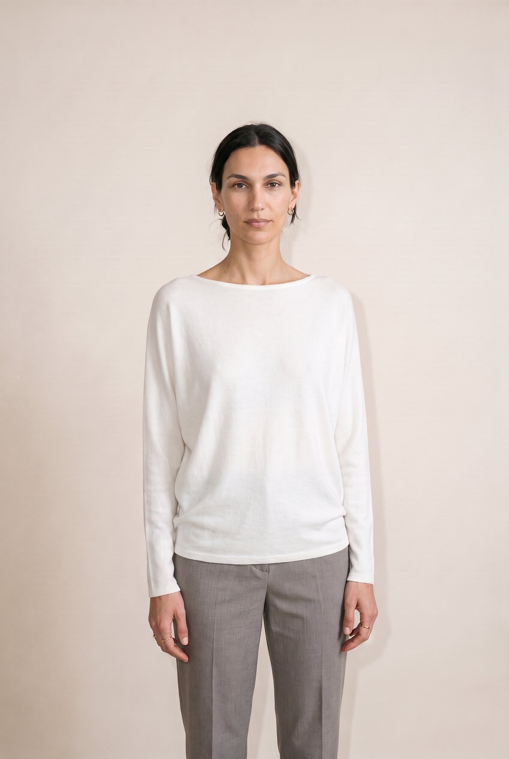 Off Shoulder Dolman Slv Tunic Ivory