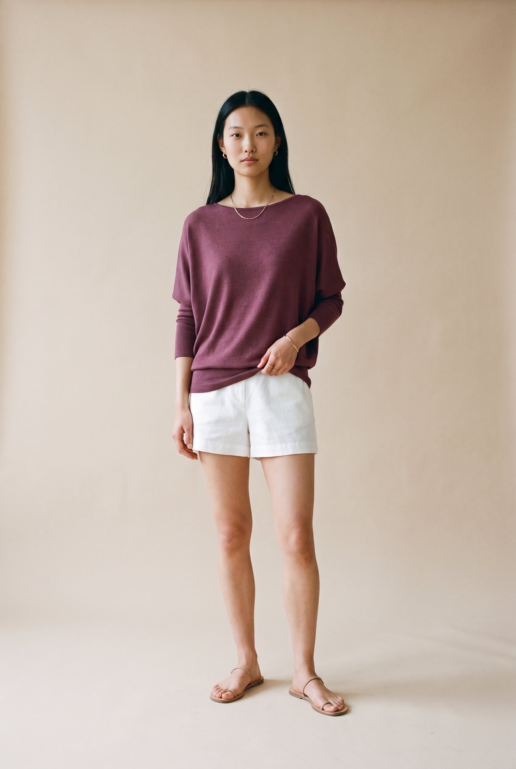 Off Shoulder Dolman Slv Tunic