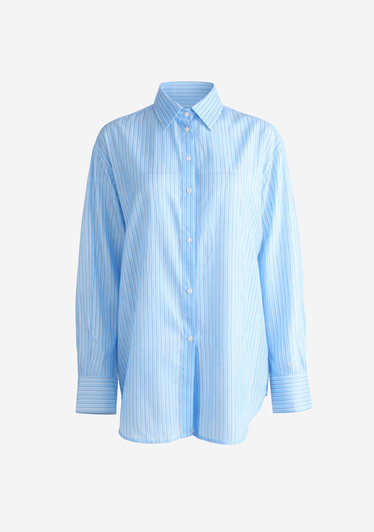 Relaxed Collared Button Shirt Blue