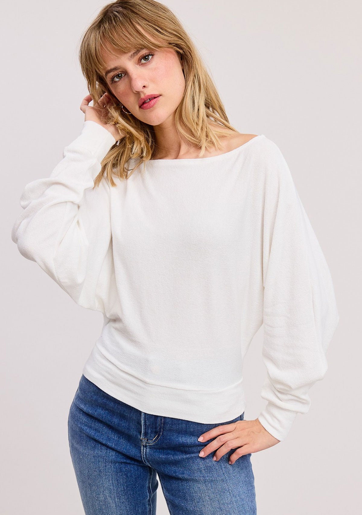 Off The Shoulder Hacci Sweater