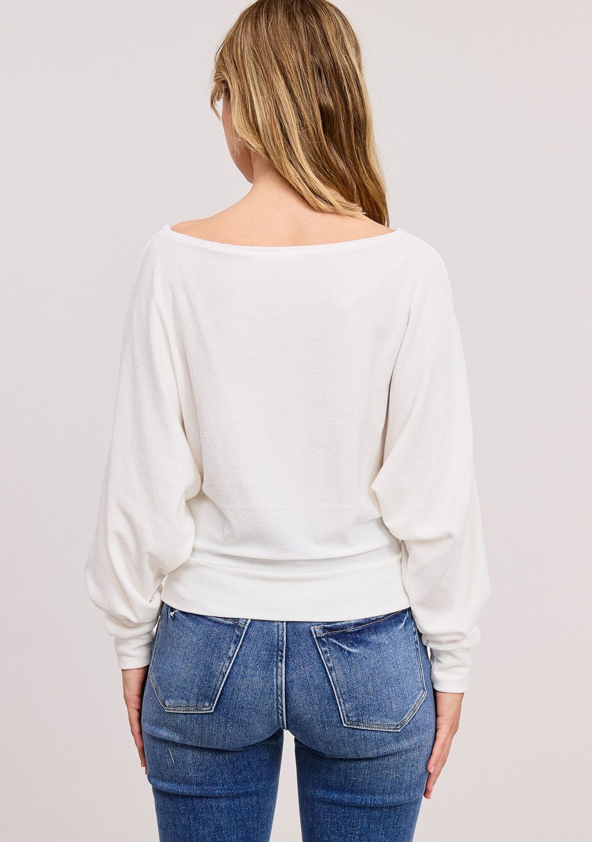Off The Shoulder Hacci Sweater