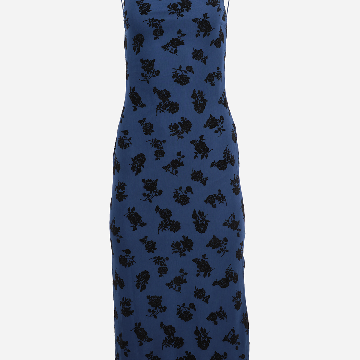 Women's Blue Floral Midi Dress
