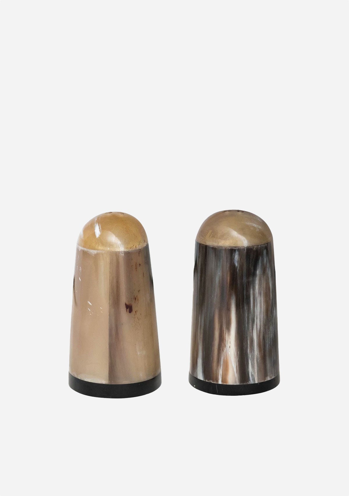 Horn Salt Shakers, Set Of 2