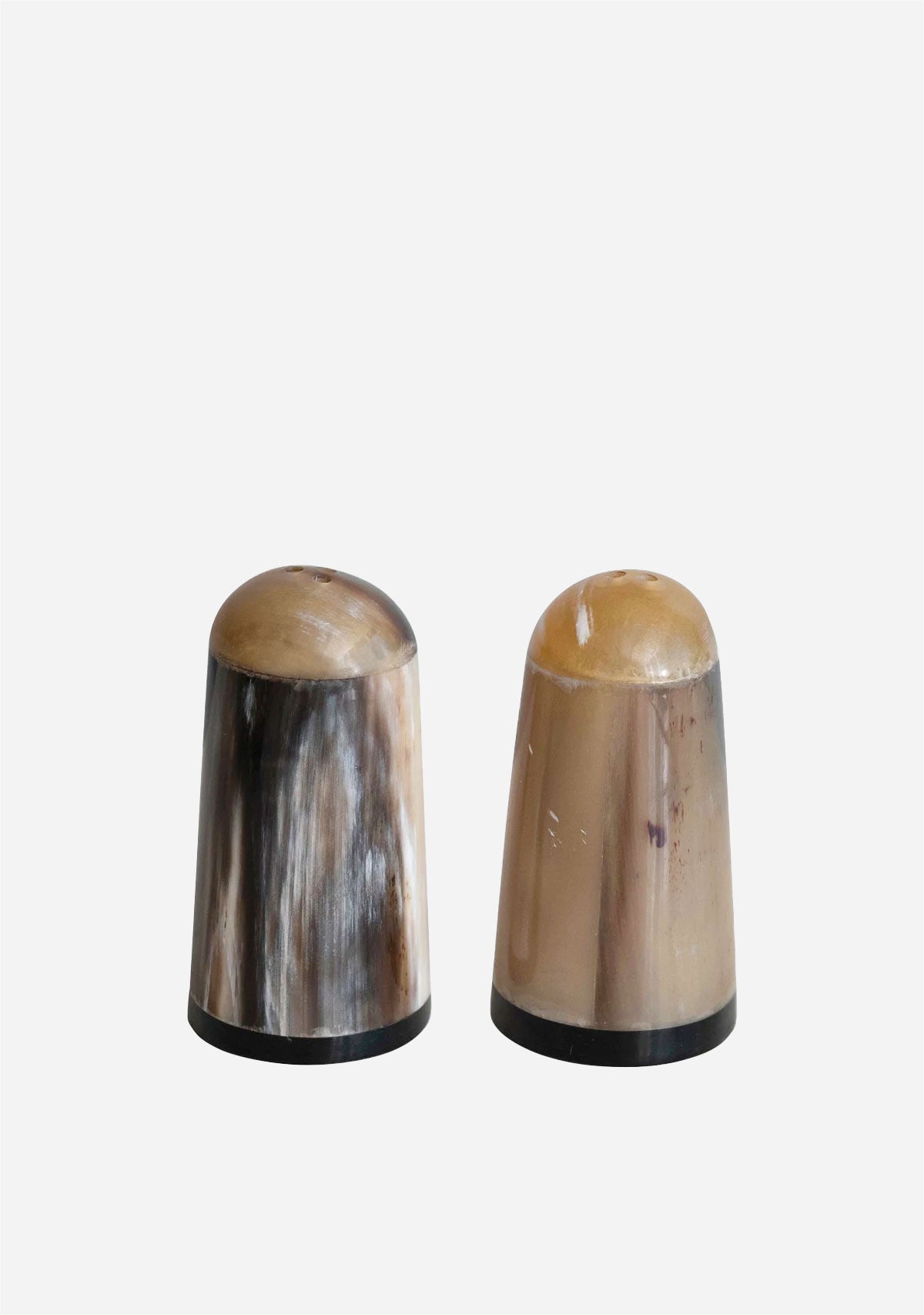 Horn Salt Shakers, Set Of 2