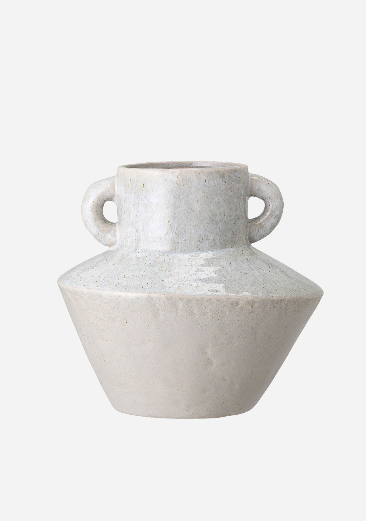 Stoneware Vase Reactive Glaze Light Grey