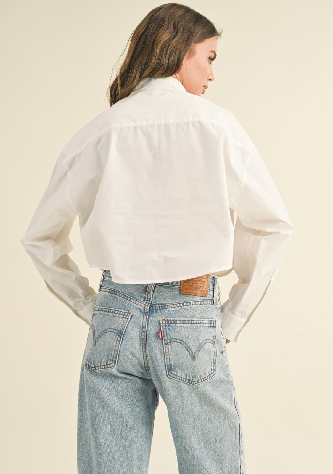 Cropped Button Down Shirt