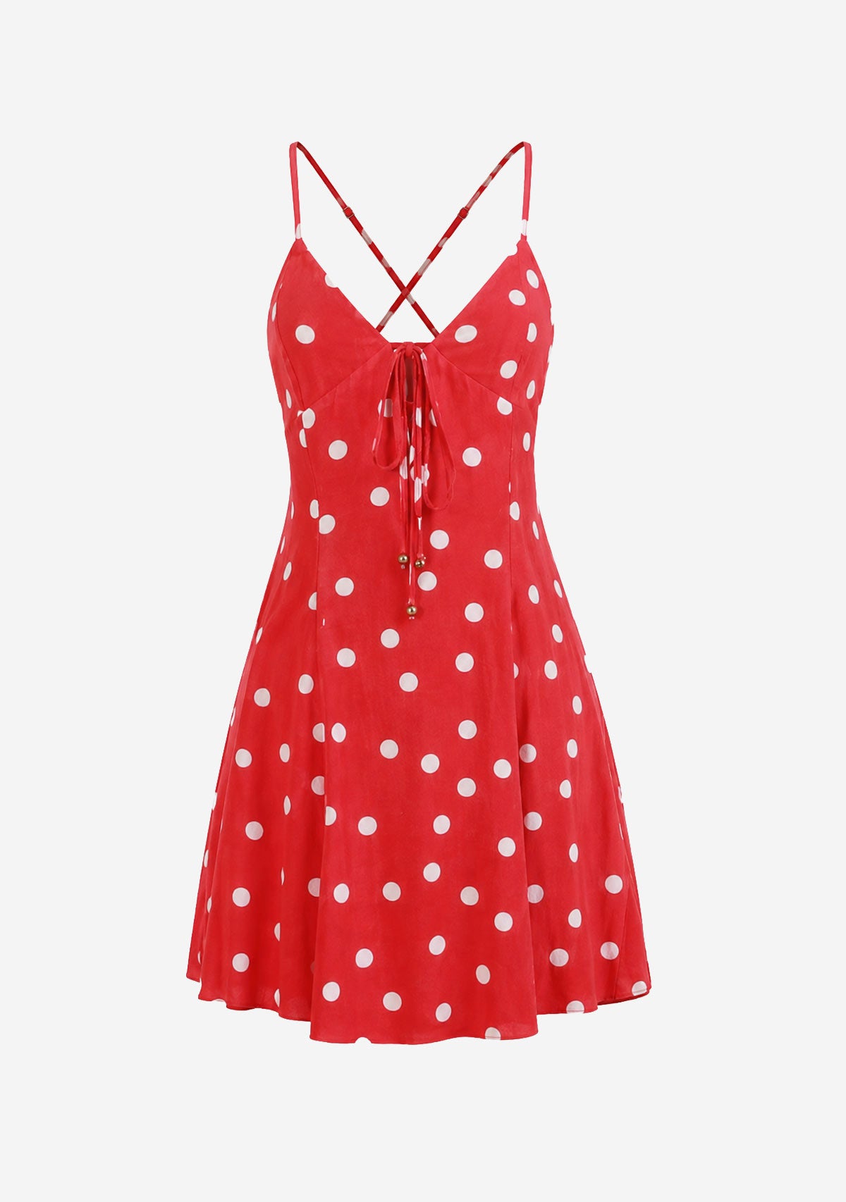 Sleeveless Mini Dress Red/Ivory