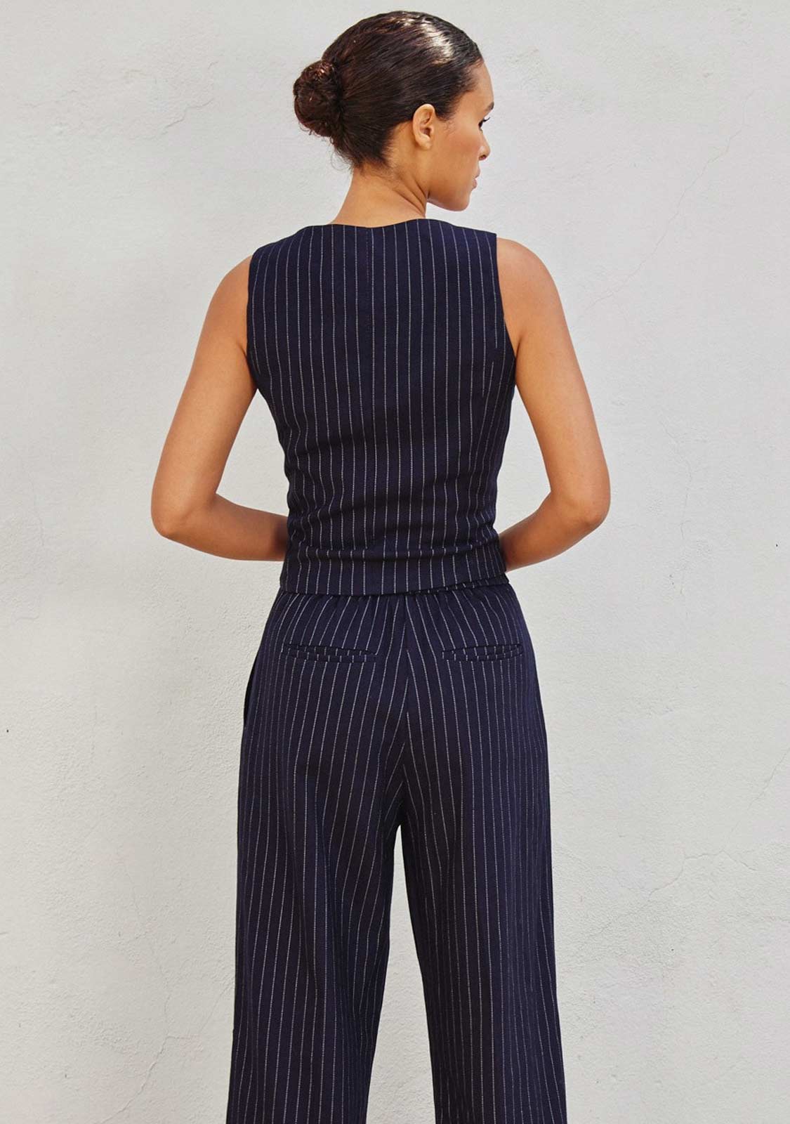 City Vibes Pinstriped Suit Vest