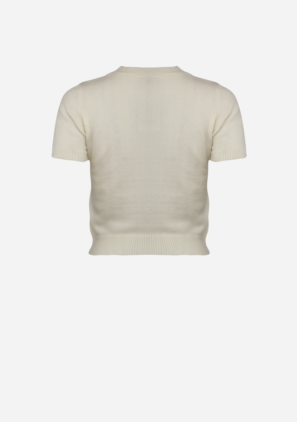 Alpine Short Sleeve Crew Neck Sweater Ivory