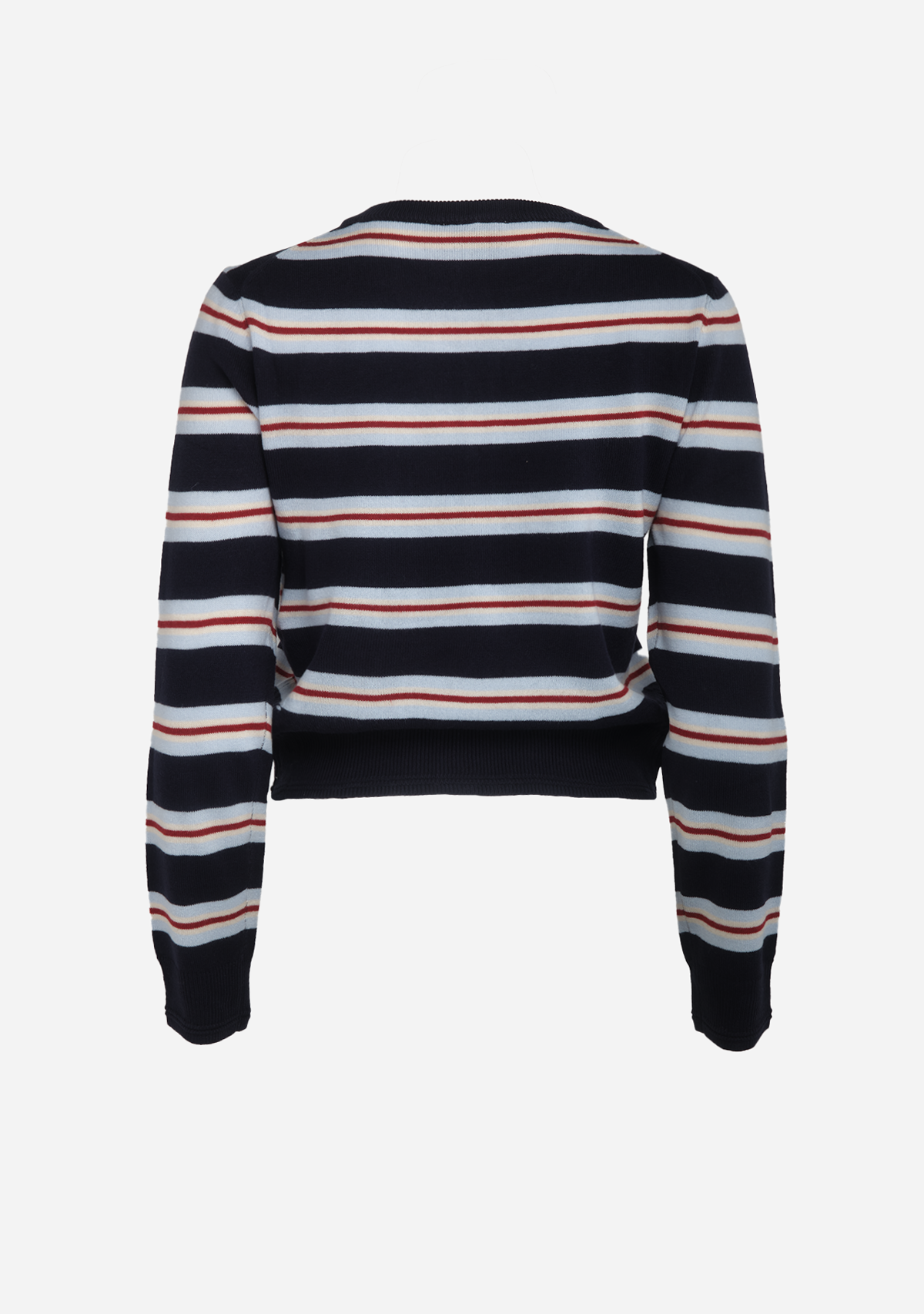 Skyline Striped Button Down Cardigan Navy/Red