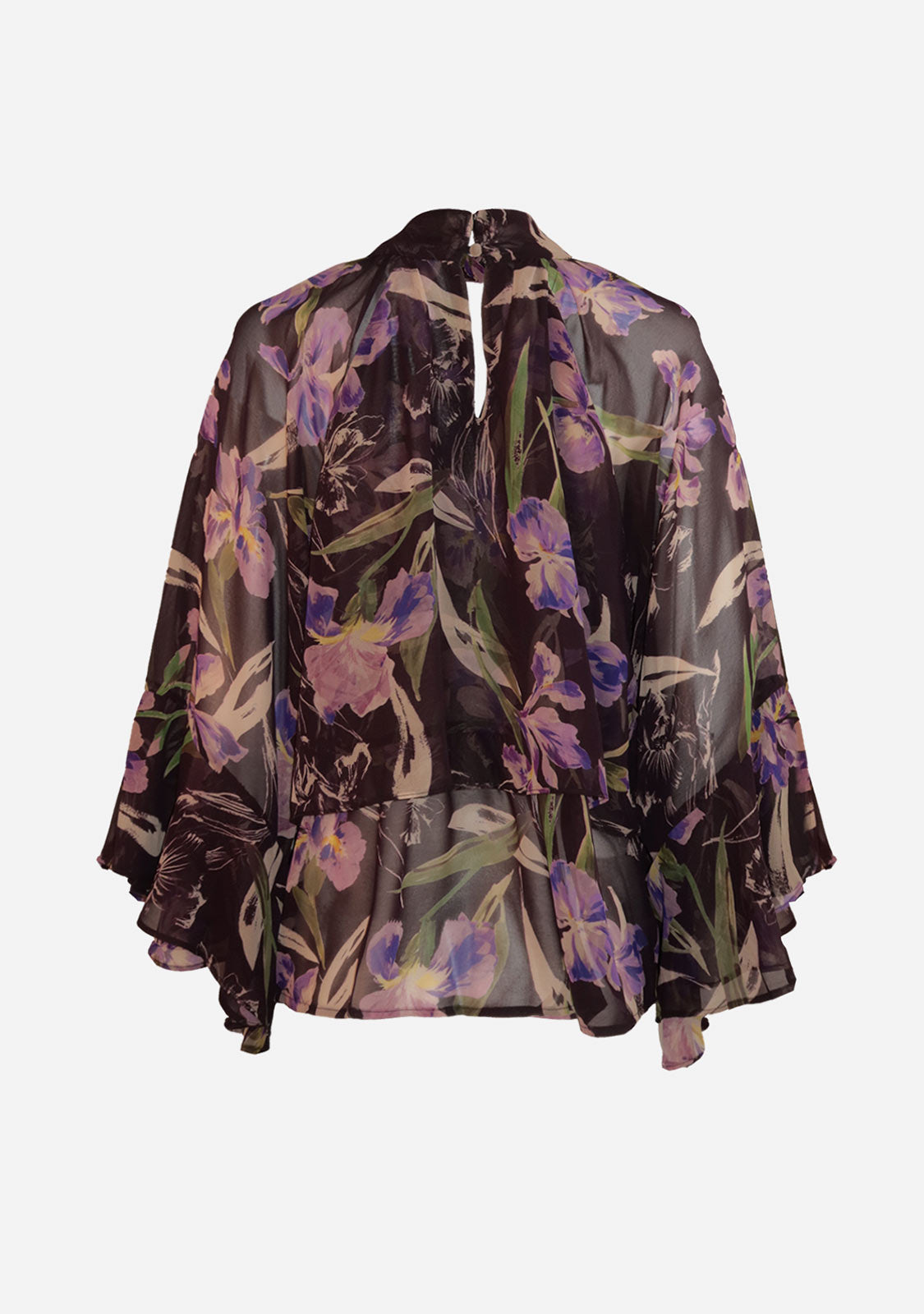 Woven Long Sleeve Blouse Midnight Iris