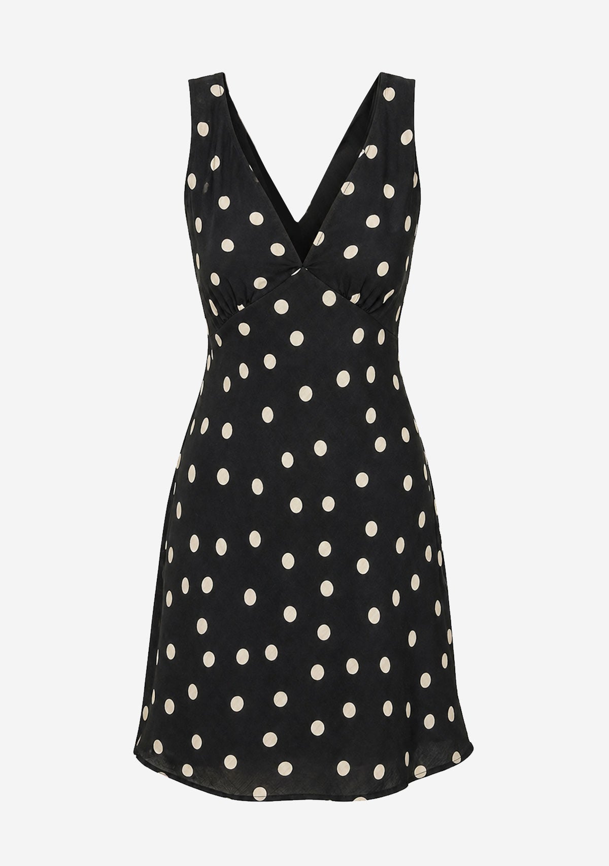 Polka Dot Mini Dress Black/Ivory
