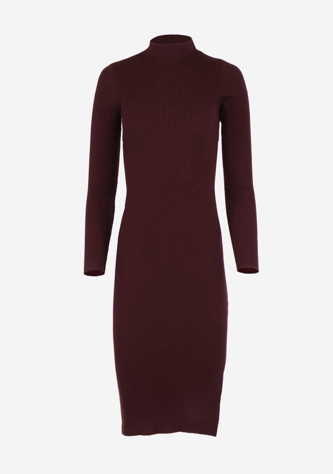 Bodycon Mock Neck Midi Dress