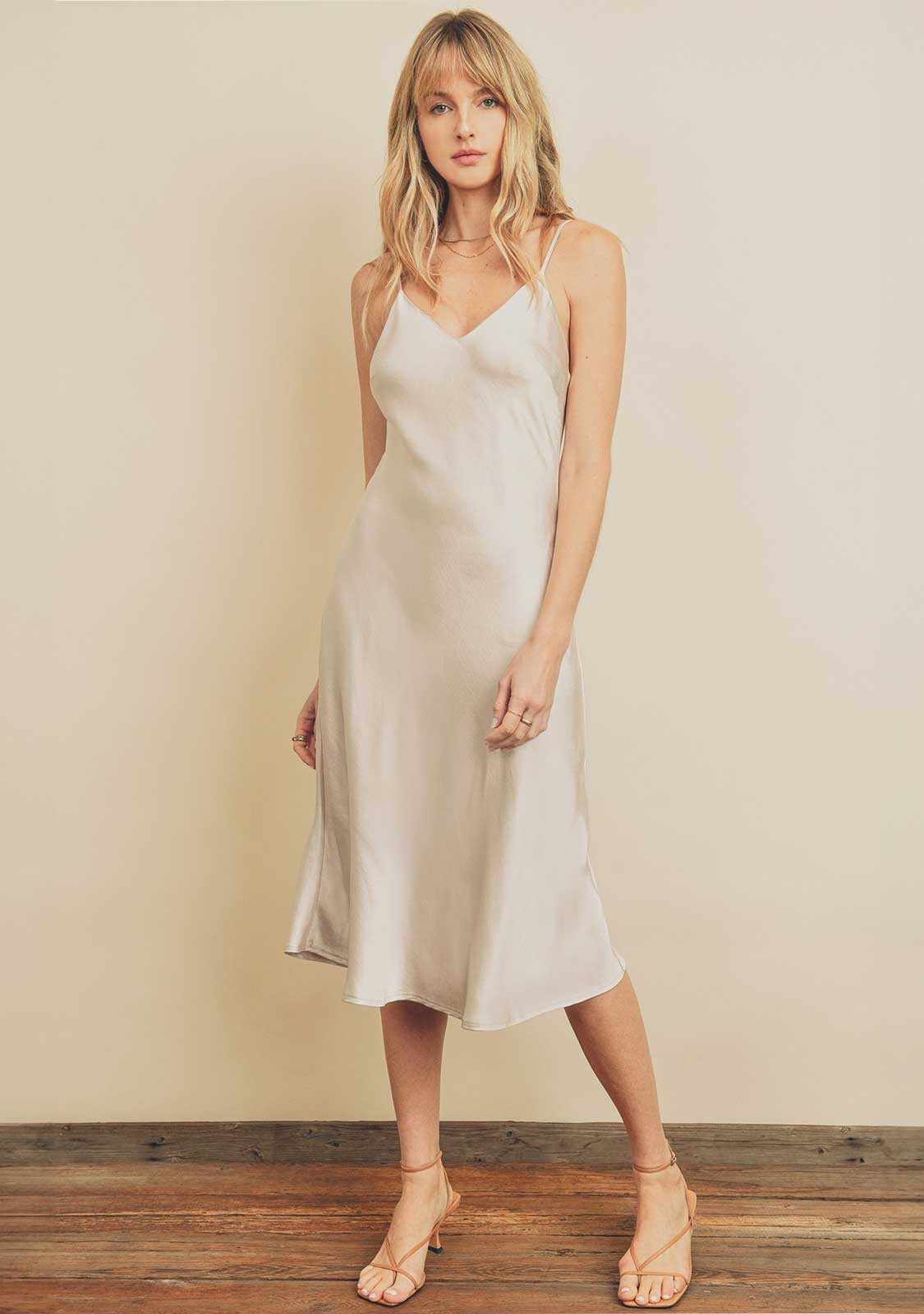 Spaghetti Strap Midi Dress