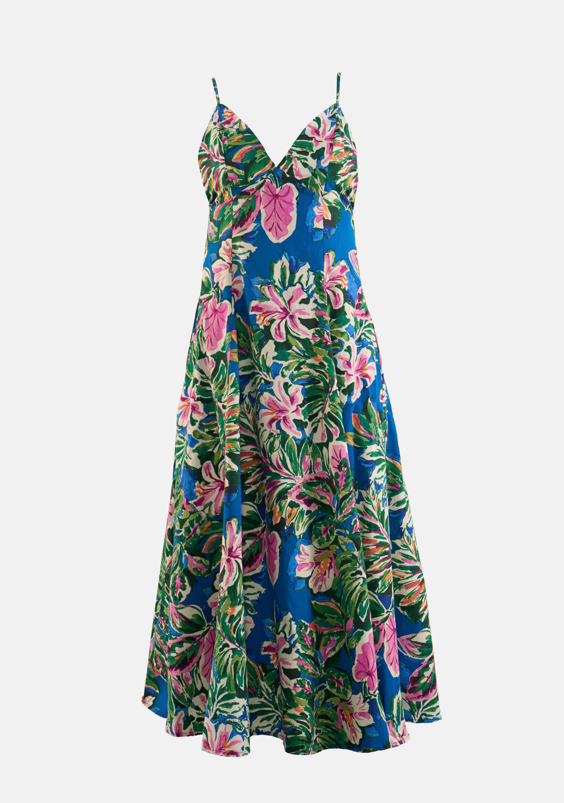 Tropical Print Maxi Dress