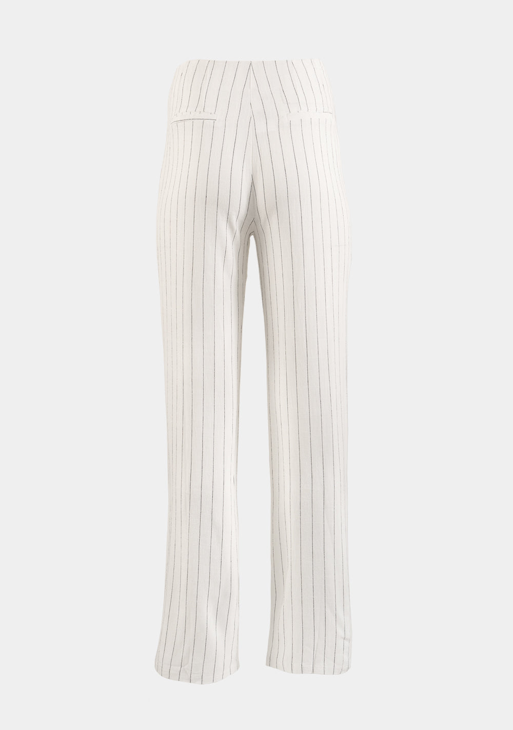 Lined Stripe Long Pants with Hook & Eye