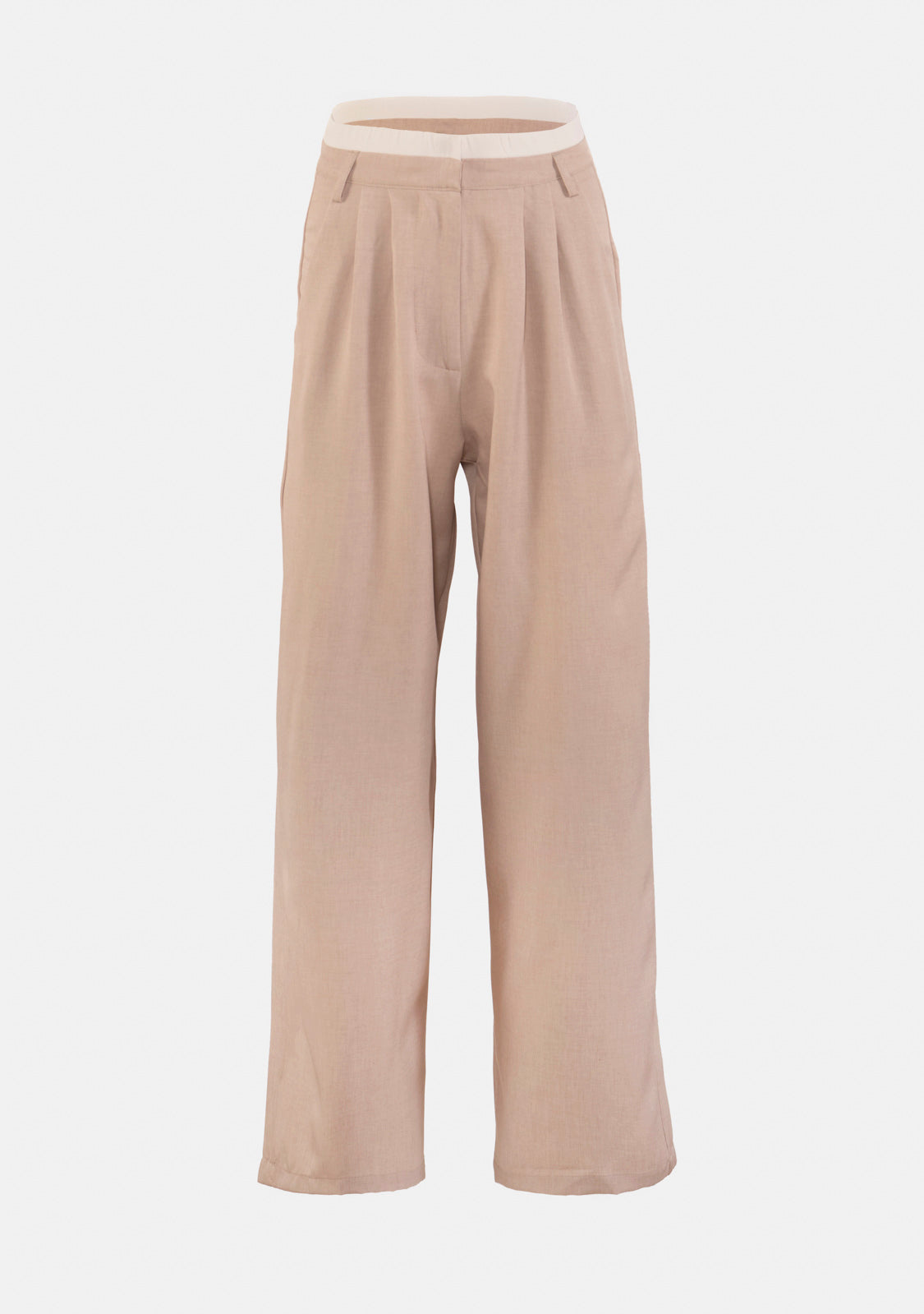 Tailored Long Pants With Contrast Elastic