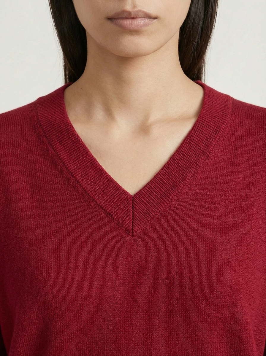 Pull Elizabeth à manches longues et col en V 