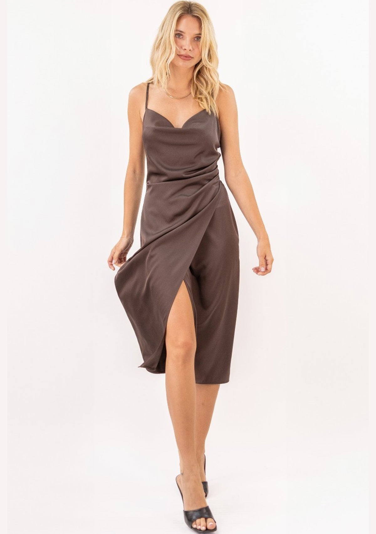 Emma Slip Dress Chocolate