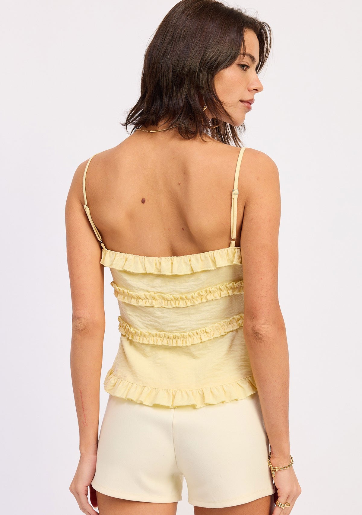 Ruffle Cami Top Butter