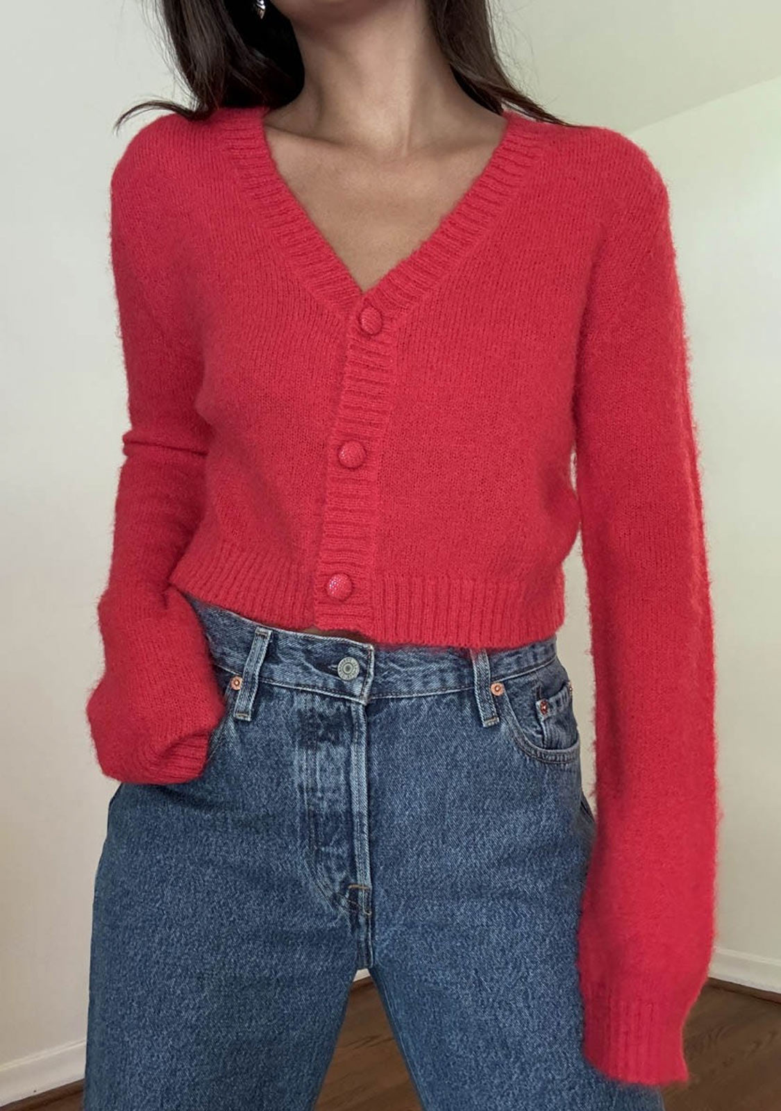 Lightweight Knit Cropped Cardigan