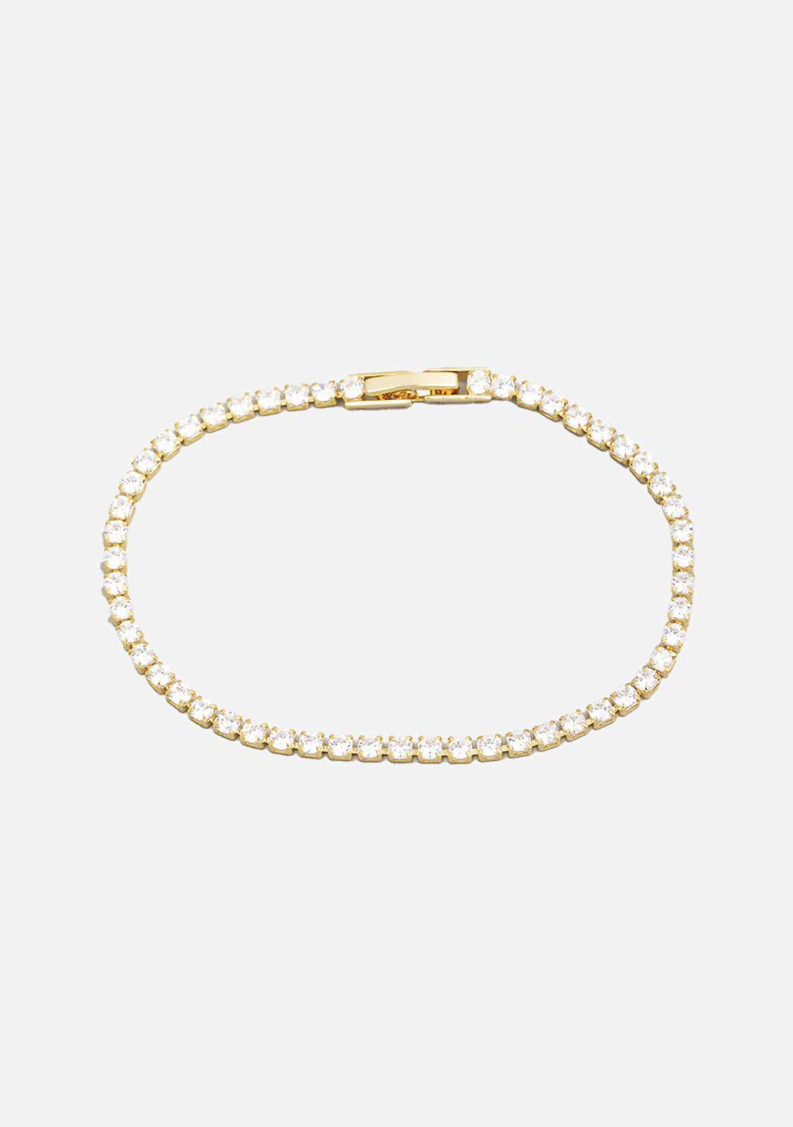 Dainty Rhinestone Bracelet Gold