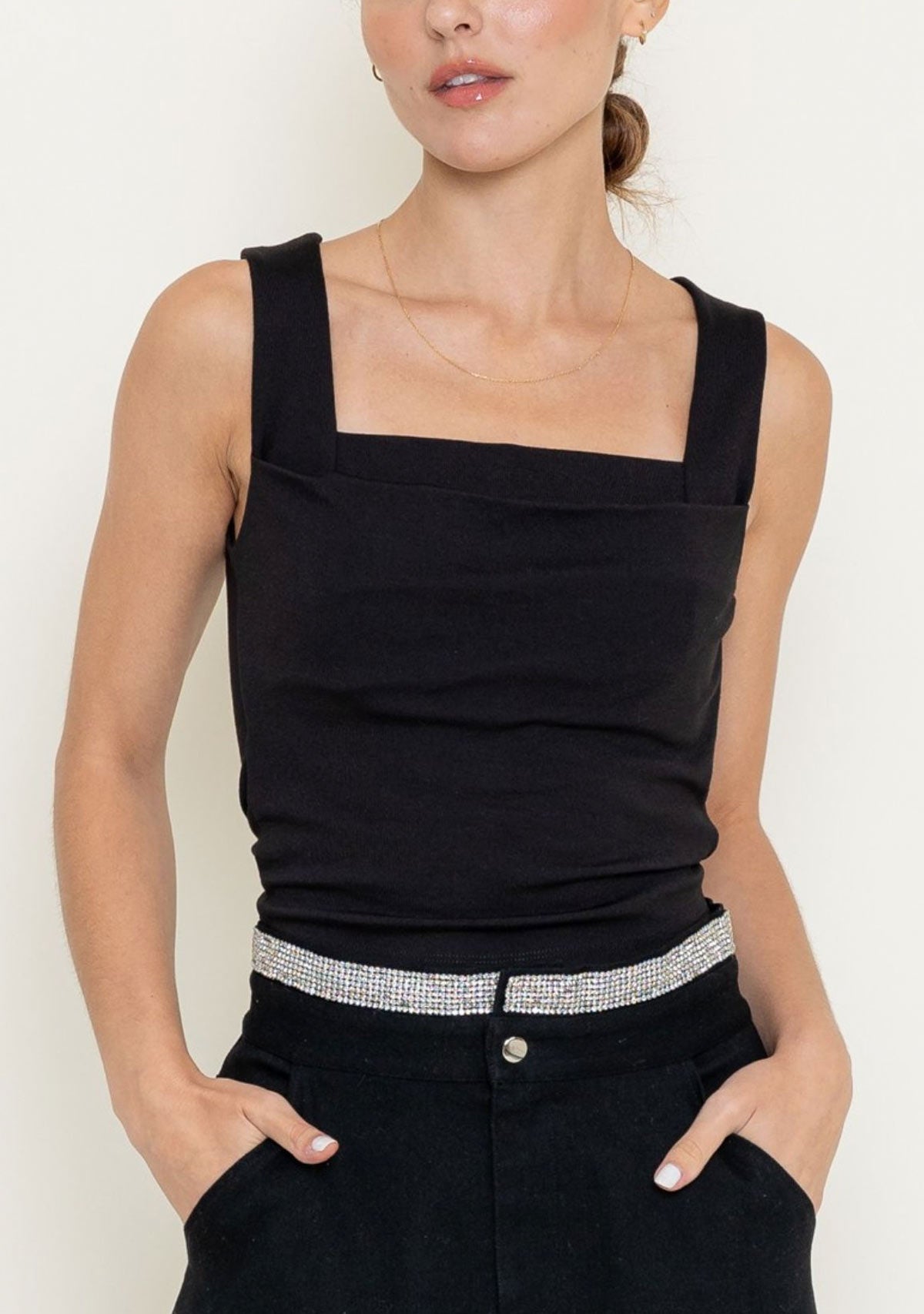 Double Layer Front Neck Tank