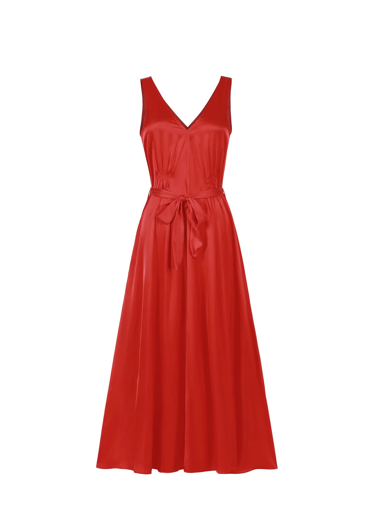 Achouak Satin Dress Rouge