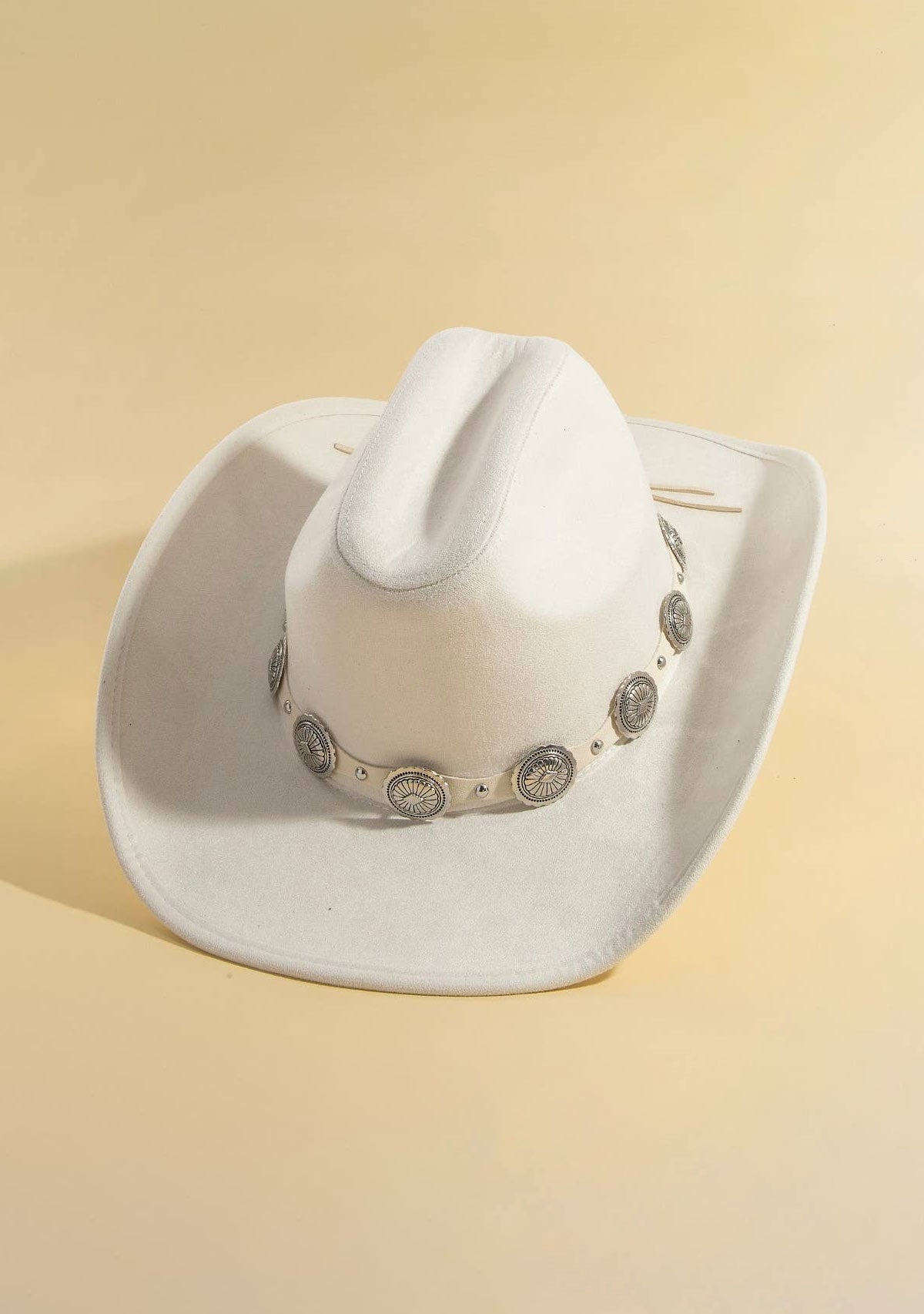 Round Concho Disc Belt Western Cowboy Hat