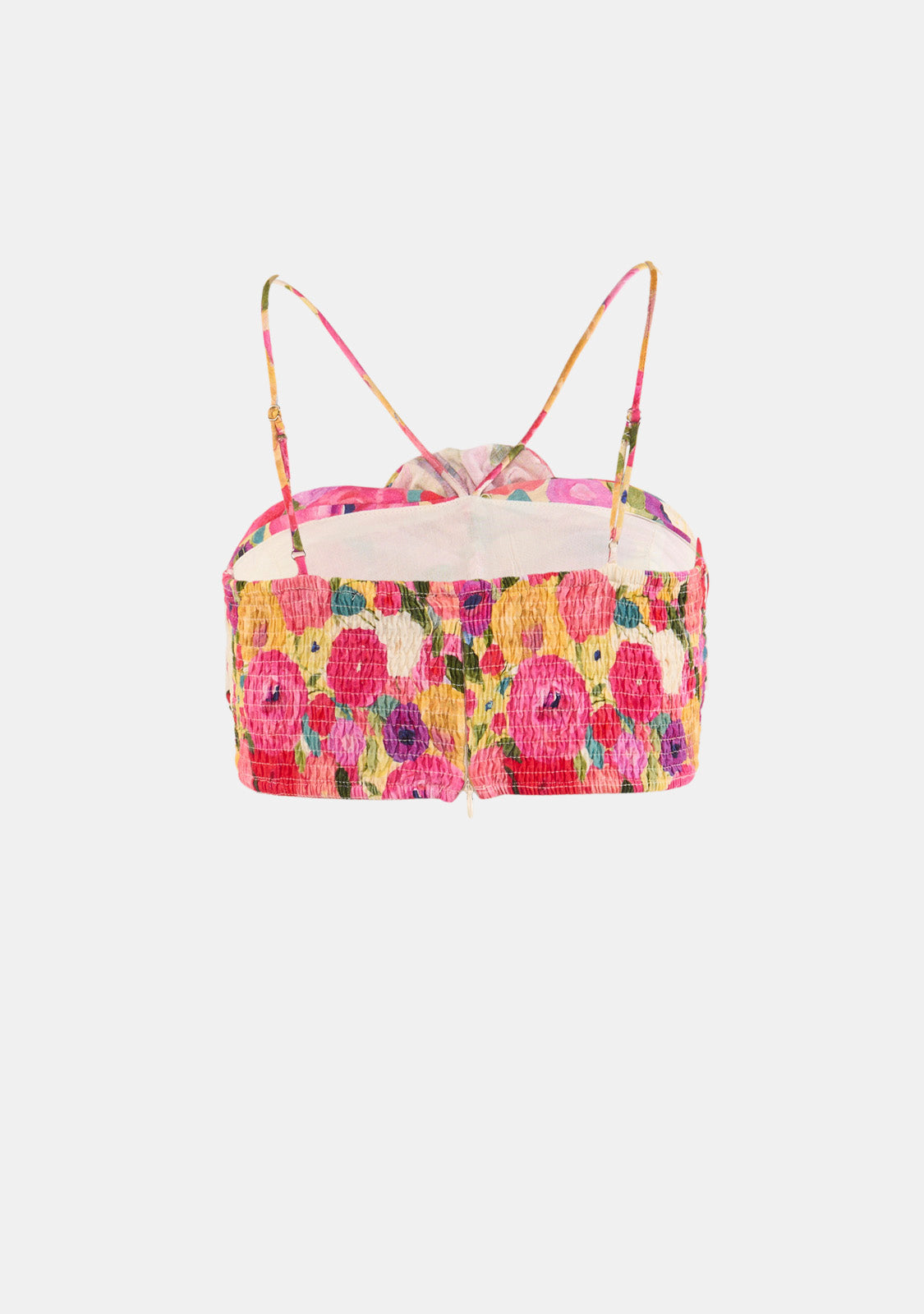 Floral Print With Flower V Strap Top