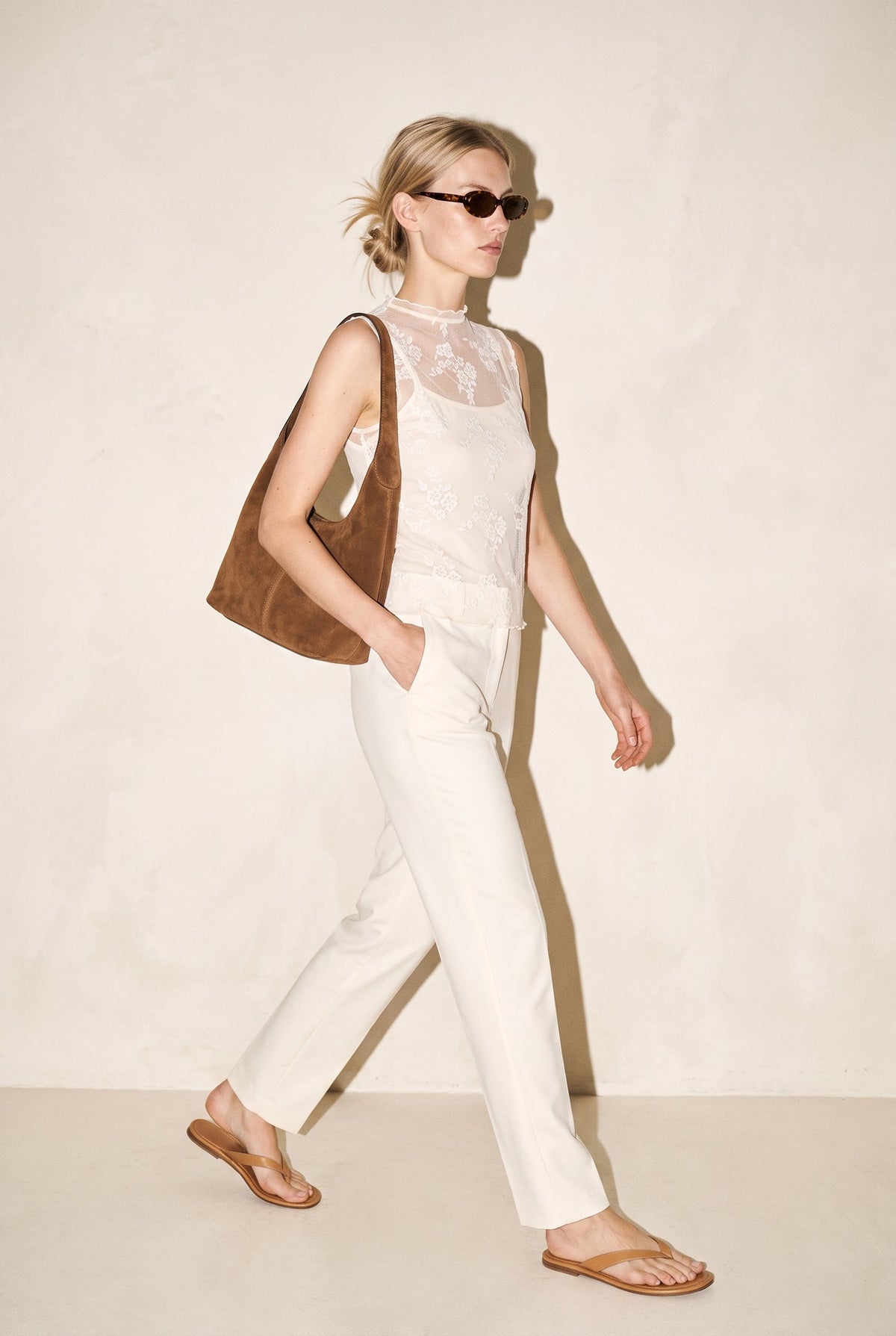 Sheer Lace Top Cream MOD REF