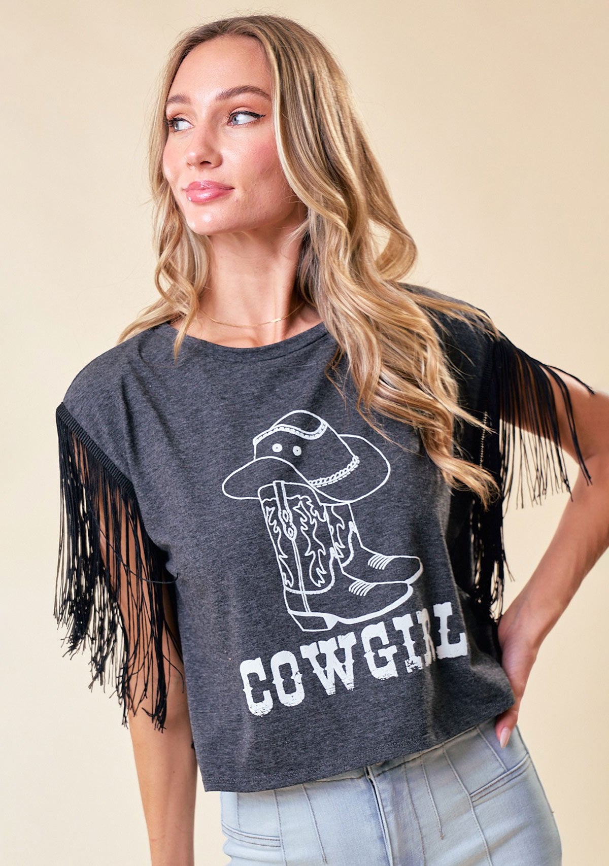 Fringed Cowgirl Graphic Tee