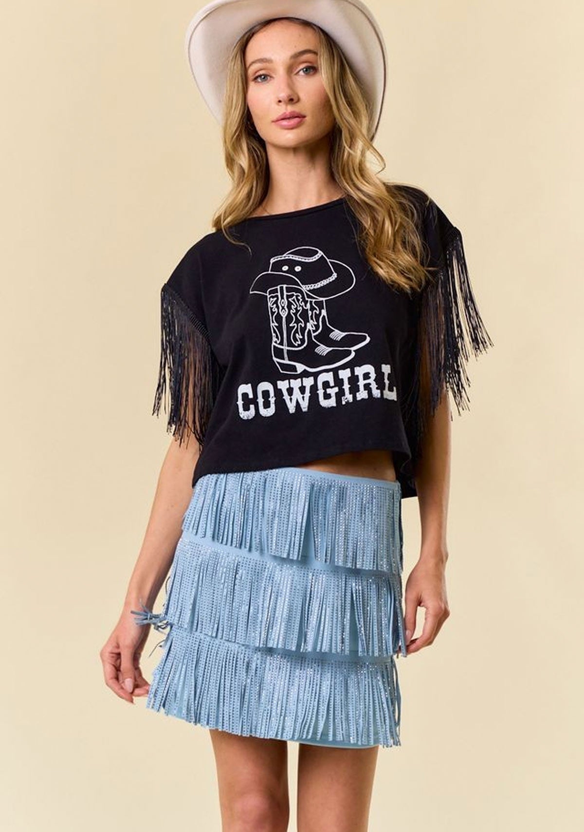 Fringed Cowgirl Graphic Tee